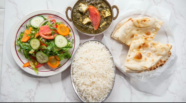 Palak Paneer meal box.