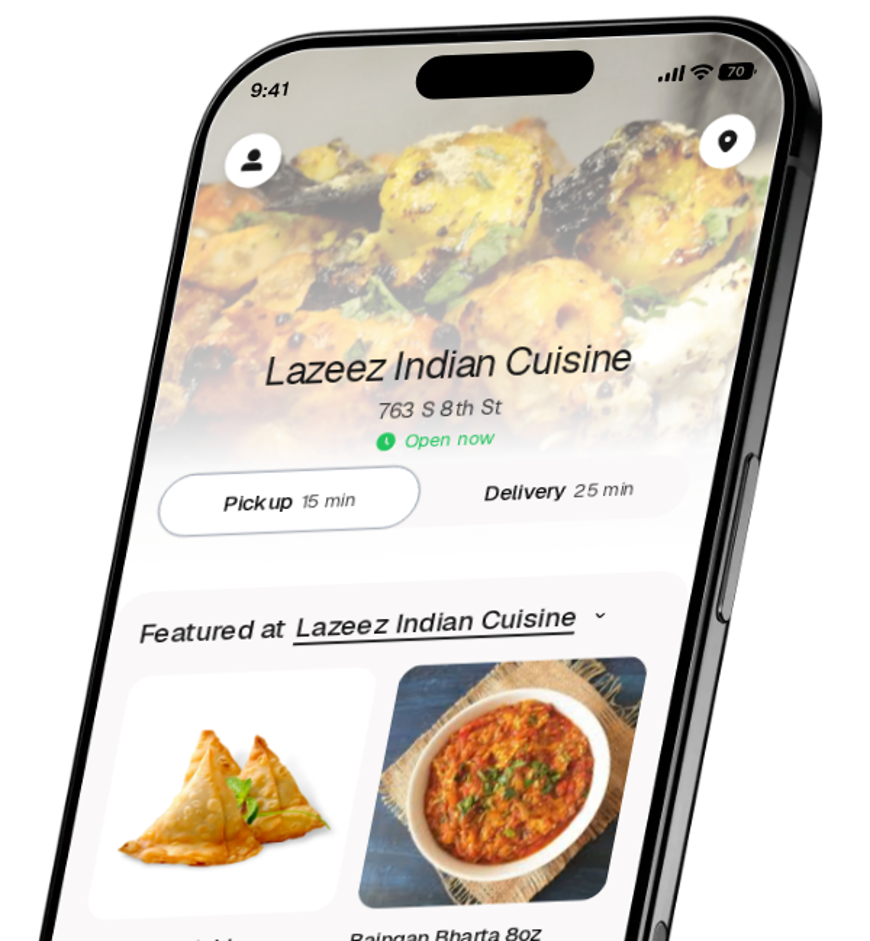 Lazeez Indian Cuisine app preview