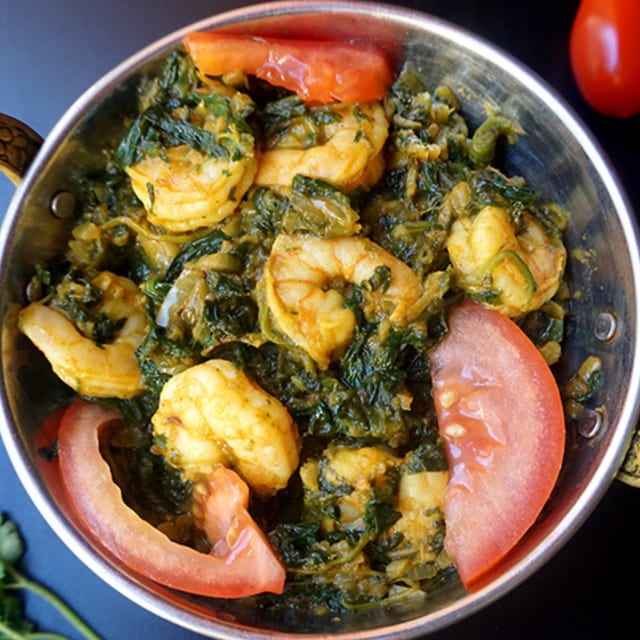 Shrimp Palak.