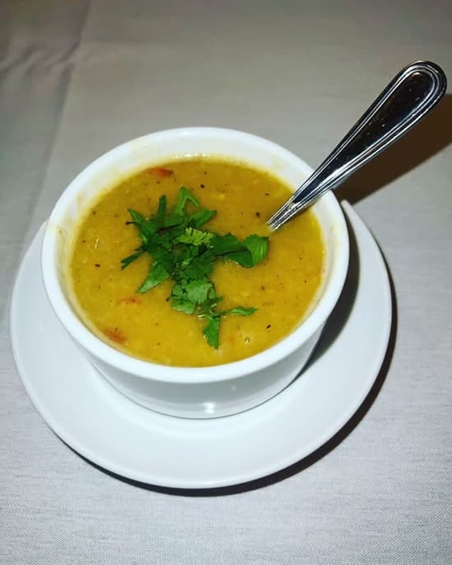 Chicken Lentil Palak Soup.